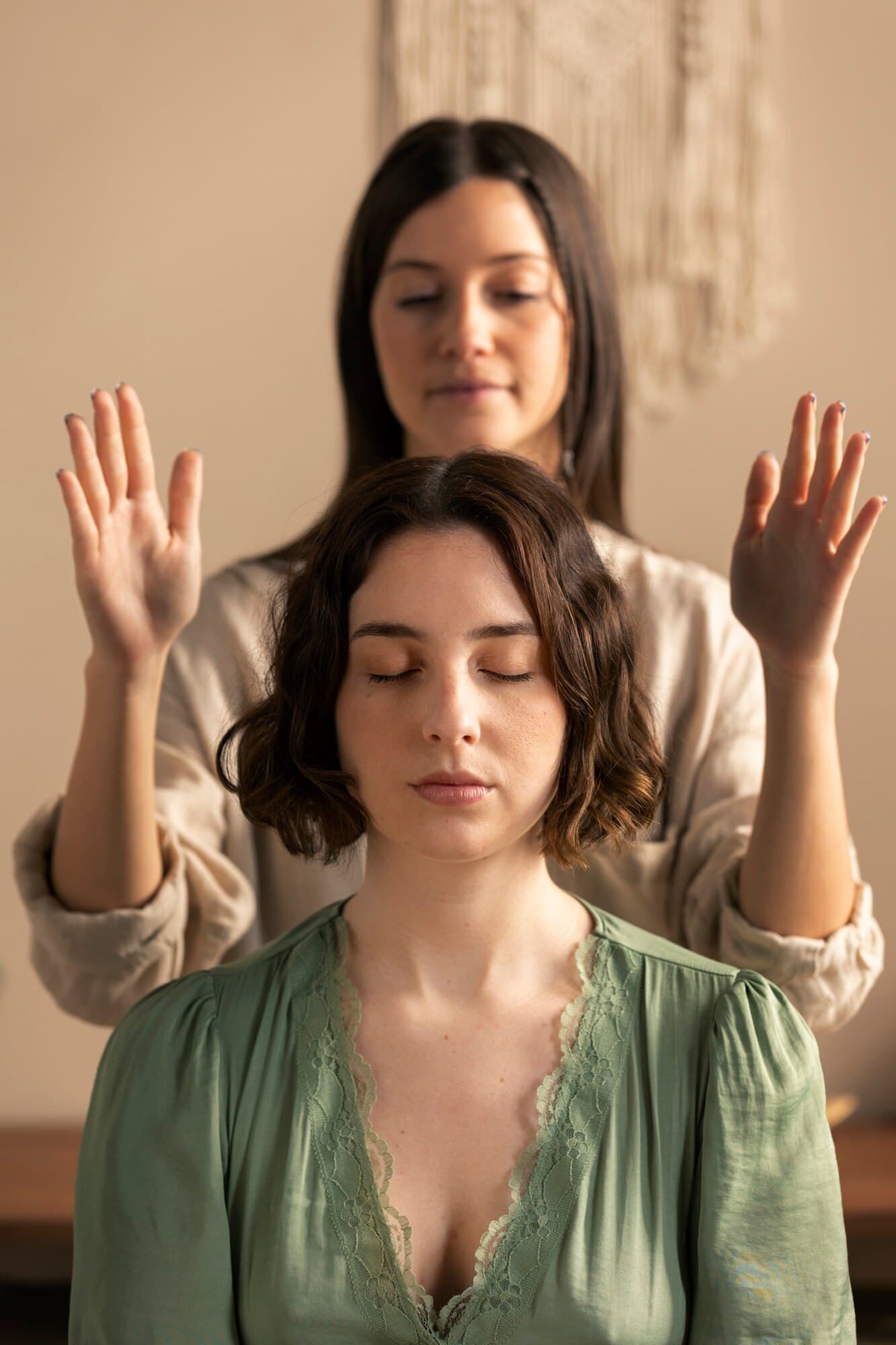 Calm hypnotherapy and self-help session at home