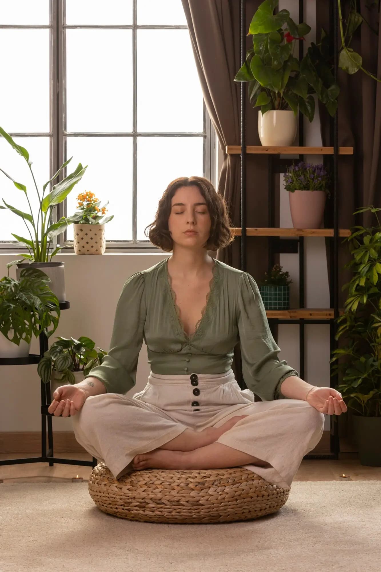Person in a calm meditation pose